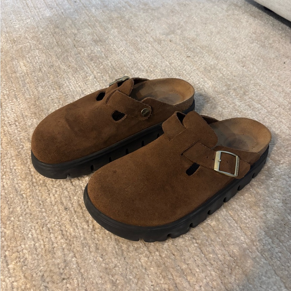 Brown Birkenstock Boston Chunky Clog